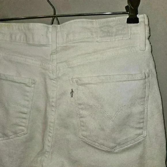 Levi's 721 Women's High Rise Skinny‎ Jean - W30 L30 White, zip fly distressed - Picture 2 of 8